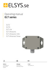 ELSYS.se ELT Ultrasnoic Snow Operating Manual