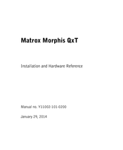 Matrox Morphis QxT Installation And Hardware Reference