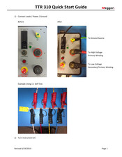 Megger TTR310 Quick Start Manual