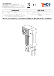 vds GYS150T Use And Installation  Manual