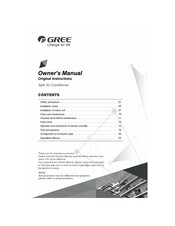 Gree GWH09ATBXB-K6DNA1C/I Owner's Manual