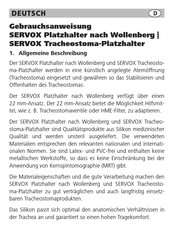 Servona SERVOX placeholder acc. to Wollenberg Instructions For Use Manual