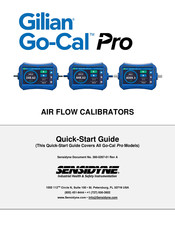 Sensidyne Gilian Go-Cal Pro Quick Start Manual