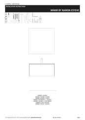 L'Antic Colonial MINIM ENCIMERA + LAVABO Installation Instructions Manual