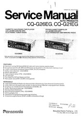 Panasonic CQ-G21EG Service Manual
