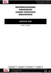 Calix RE 1036 Assembly Instructions Manual
