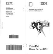 IBM ThinkPad Power 820 Hardware Maintenance Service