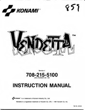 Konami Vendetta Instruction Manual