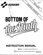 Konami Bottom Of The Ninth Instruction Manual