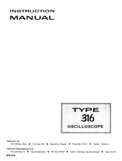 Tektronix 316 Instruction Manual