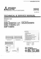 Mitsubishi Electric MS-15DN-U1 Technical & Service Manual