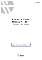 SHOKO SCIENTIFIC Shodex RI-201H Operation Manual