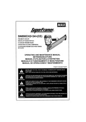 Max SN890CH 34 Operating And Maintenance Manual