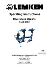 LEMKEN Opal 090E Operating Instructions Manual