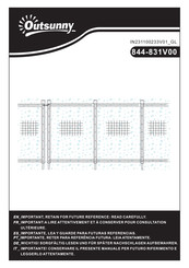Outsunny 844-831V00BK Quick Start Manual