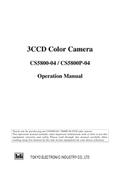 Teli CS5800P-04 Operation Manual