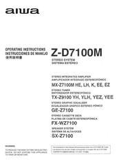 Aiwa Z-D7100M Operating Instructions Manual