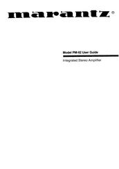 Marantz PM-62 User Manual
