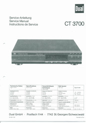 Dual CT 3700 Service Manual