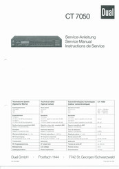 Dual CT 7050 Service Manual