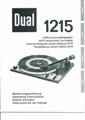 Dual 1215 Operating Instructions Manual