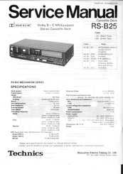 Panasonic RS-B25 Service Manual