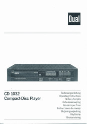 Dual CD 1032 Operating Instructions Manual