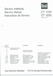 Dual CT 1150 Service Manual