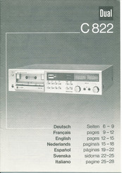 Dual C 822 Manual