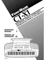 Casio ToneBank CT-X1 Operation Manual
