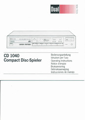 Dual CD 1040 Operating Instructions Manual