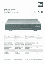 Dual CT 3560 Service Manual