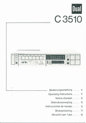 Dual C 3510 Operating Instructions Manual