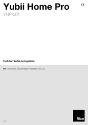 Nice Yubii Home Pro Instructions And Warnings For Installation And Use