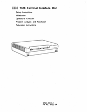 IBM 7426 Manual