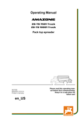 Amazone ZG-TS 7501 Truck Operating Manual