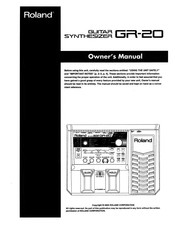 Roland GR-20 Owner's Manual