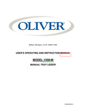 Oliver 1508-M User's Operating And Instruction Manual