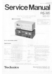 Technics RS-M5 Service Manual