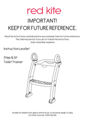 Red Kite Step & Sit Instruction Leaflet