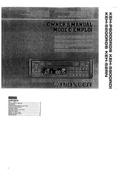 Pioneer KEH-P6000RDS Owner's Manual