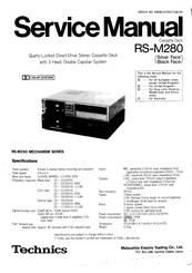 Technics RS-M280 Service Manual