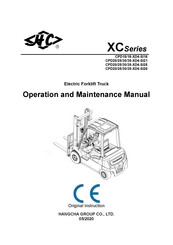HANGCHA CPD35-XD4-SI25 Operation And Maintenance Manual