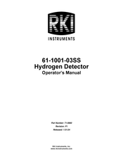 RKI Instruments 61-1001-03SS Operator's Manual
