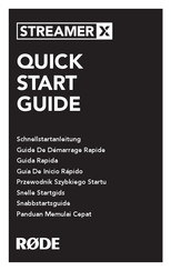 RODE Microphones STREAMER X Quick Start Manual