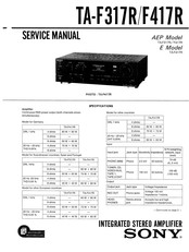 Sony TA-F317R Service Manual