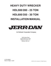Oshkosh Corporation JERR-DAN HDL600/350 Installation Manual