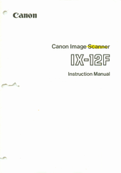 Canon IX-12F Instruction Manual