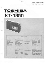 Toshiba KT-1950 Service Data
