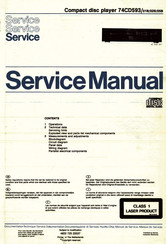 Marantz 74CD593/05B Service Manual